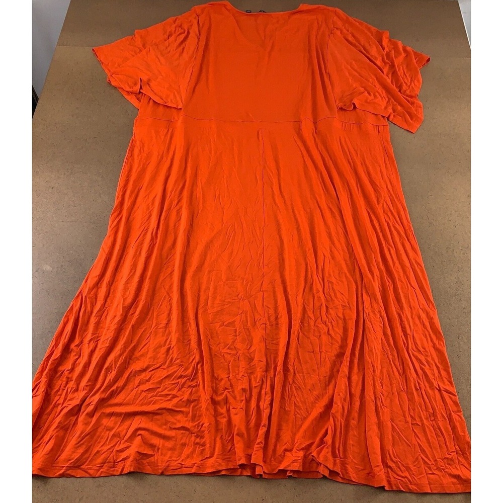 G by Giuliana Women's Size 5XP Orange 3/4 Sleeve EcoLuxe Knit Maxi Dress New - Picture 3 of 7